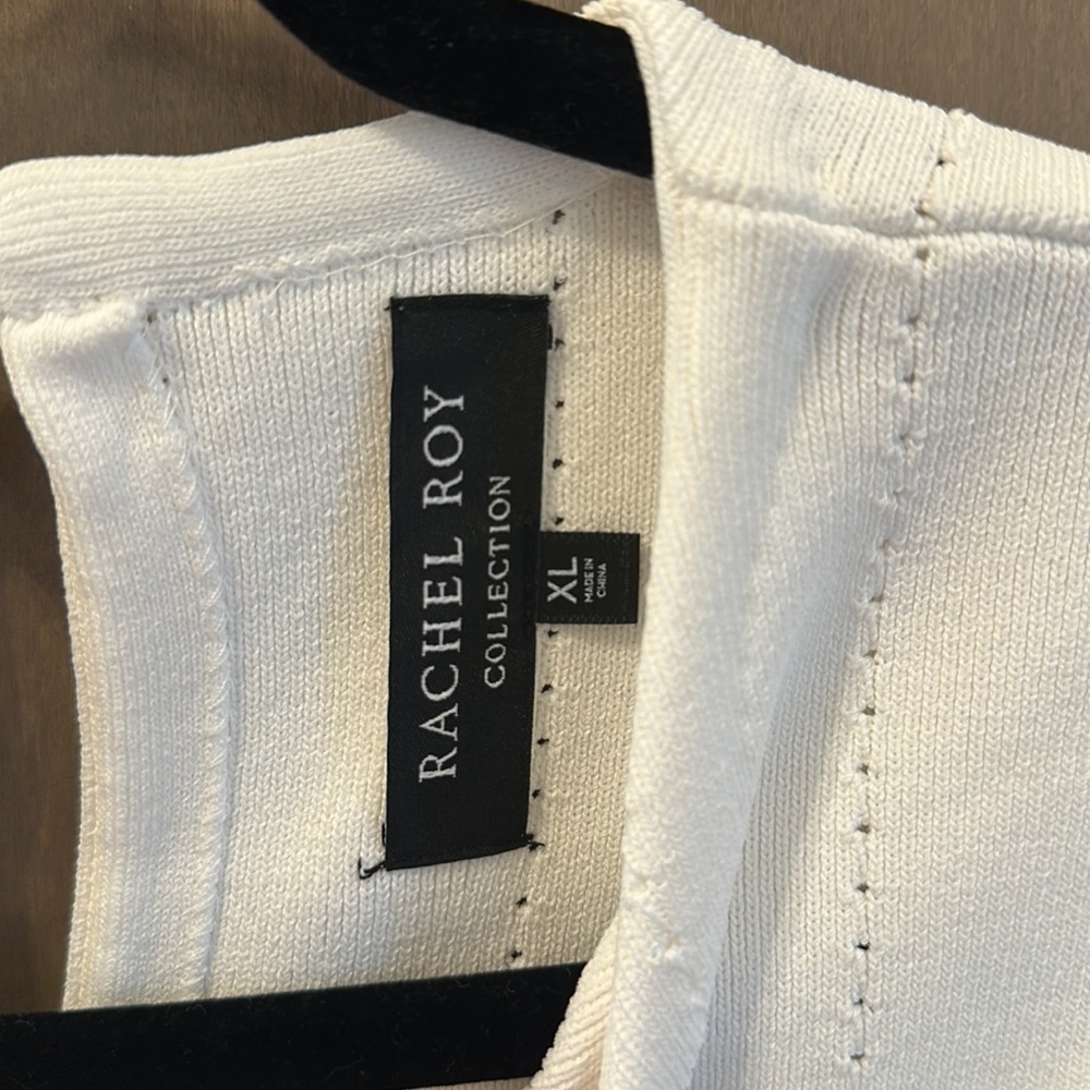 Rachel Roy Collection Ivory Knit Keyhole Back Size XL NWOT - Picture 10 of 11